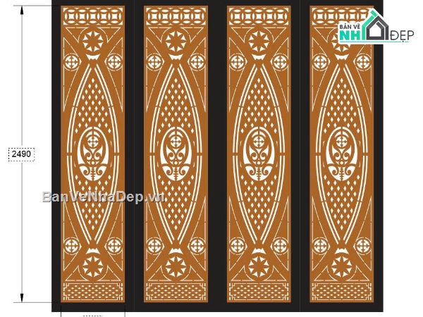 cổng 4 cánh,file cnc cổng 4 cánh,mẫu cổng 4 cánh