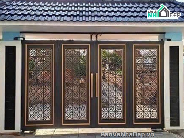mẫu cổng 4 cánh,file cnc cổng 4 cánh,mẫu cnc cổng 4 cánh