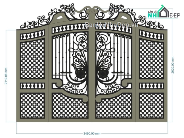 File cnc cổng 4 cánh,mẫu cnc cổng 4 cánh,cnc cổng 4 cánh