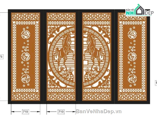 mẫu cổng 4 cánh,file cnc cổng ngựa,cổng phúc lộc thọ,cổng ngựa cnc