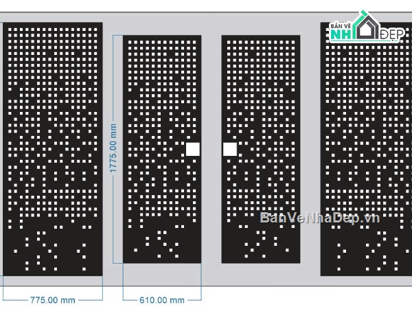 file cổng đục lỗ vuông,cổng đục lỗ,cnc cổng đục lỗ vuông