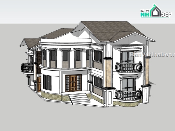 biệt thự 2 tầng,biệt thự sketchup,sketchup biệt thự,sketchup biệt thự 2 tầng,biệt thự  tầng,biệt thự  sketchup