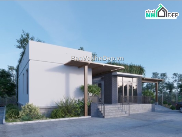mẫu nhà 1 tầng,nhà 1 tầng đẹp,3dmax nhà 1 tầng