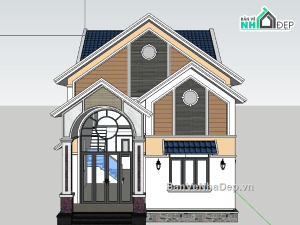 su nhà 1 tầng,model su nhà 1 tầng,sketchup nhà 1 tầng