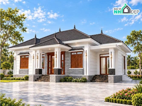 Bản vẽ nhà cấp 4 kích thước 10x15m,Mẫu nhà cấp 4 có 3 phòng ngủ,bản vẽ nhà cấp 4 đầy đủ,Bản vẽ nhà cấp 4 mái Nhật 10x15m,mẫu nhà cấp 4 mái Nhật đẹp