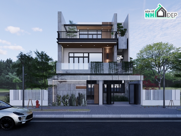 nhà 3 tầng,nhà hiện đại,Mẫu nhà,Mẫu nhà 3 tầng hiện đại,3 tầng hiện đại,Mẫu nhà 4 tầng hiện đại