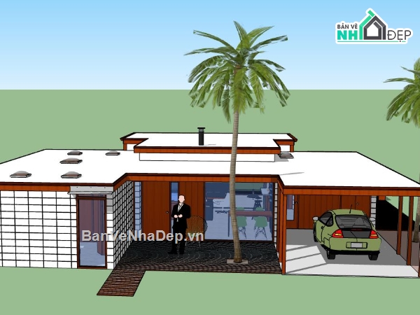 nhà làm việc,thiết kế nhà làm việc,file sketchup nhà làm việc,mẫu nhà làm việc sketchup
