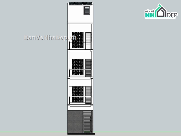 nhà phố 5 tầng,file su nhà phố 5 tầng,kiến trúc nhà phố 5 tầng,phối cảnh nhà phố 3 tầng,nhà phố 5 tầng sketchup,model su nhà phố 5 tầng