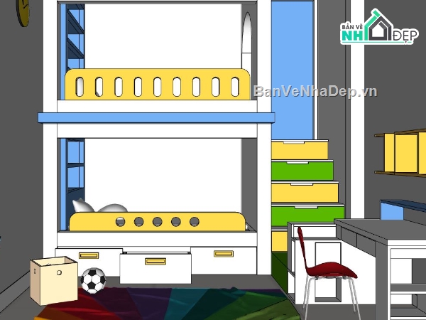 file su phòng ngủ,file sketchup phòng ngủ,model su phòng ngủ