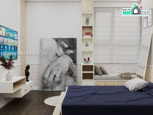 sketchup Phòng ngủ,file su phòng ngủ,phòng ngủ file su,model su phòng ngủ,phòng ngủ file sketchup