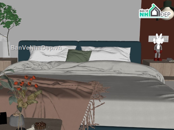 su phòng ngủ,3d phòng ngủ,model sketchup phòng ngủ