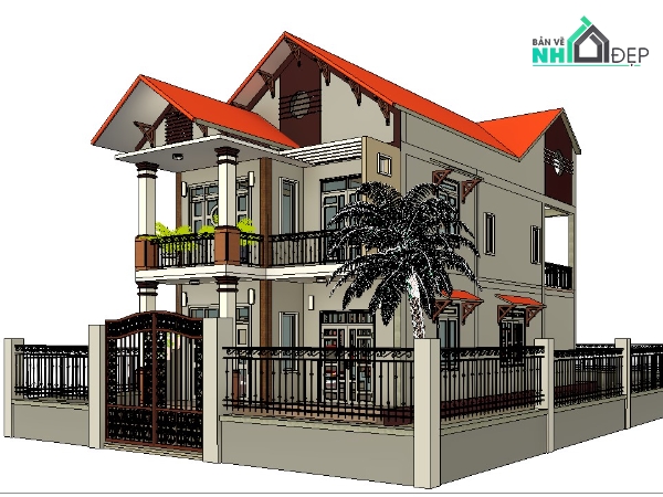 revit biệt thự  2 tầng,revit 2 tầng,mẫu revit nhà đẹp,thiết kế revit biệt thự,revit biệt thự,file revit nhà phố