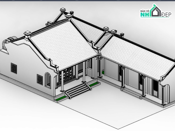 revit nhà đẹp cổ,revit nhà gỗ,revit nhà thờ họ,revit nhà thờ,file revit nhà thờ họ,file revit nhà đẹp