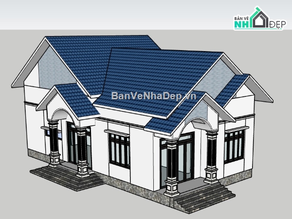 su nhà cấp 4,sketchup nhà cấp 4,nhà cấp 4