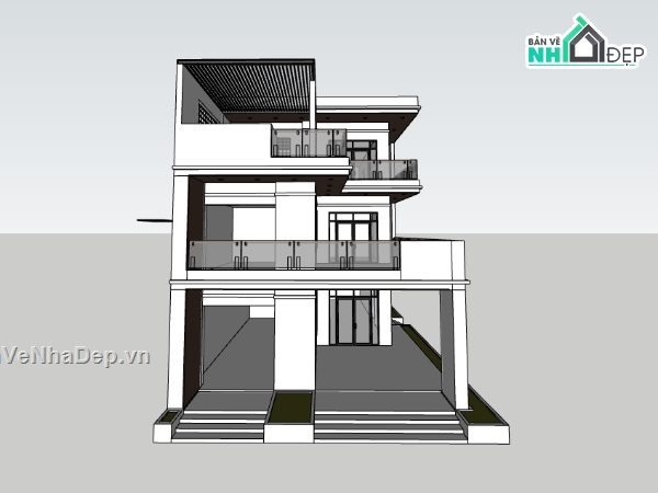 biệt thự 3 tầng,su biệt thự,sketchup biệt thự,su biệt thự 3 tầng,sketchup biệt thự 3 tầng