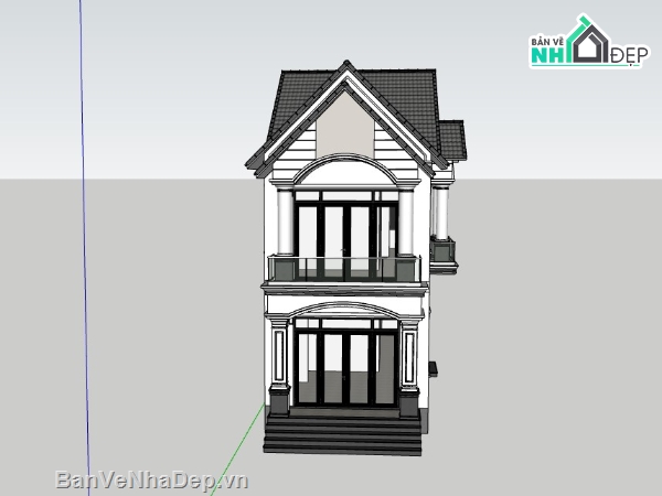 nhà phố 2 tầng,su nhà phố,sketchup nhà phố,su nhà phố 2 tầng,sketchup nhà phố 2 tầng