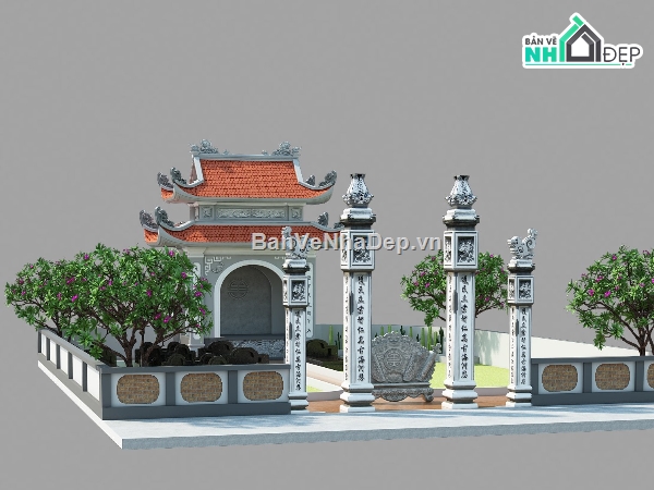 mộ dòng họ,bản vẽ khu lăng mộ dòng họ,bản vẽ lăng mộ cad,thiết kế lăng mộ,Kiến trúc lăng mộ đẹp,hồ sơ thiết kế khu lăng mộ đông họ