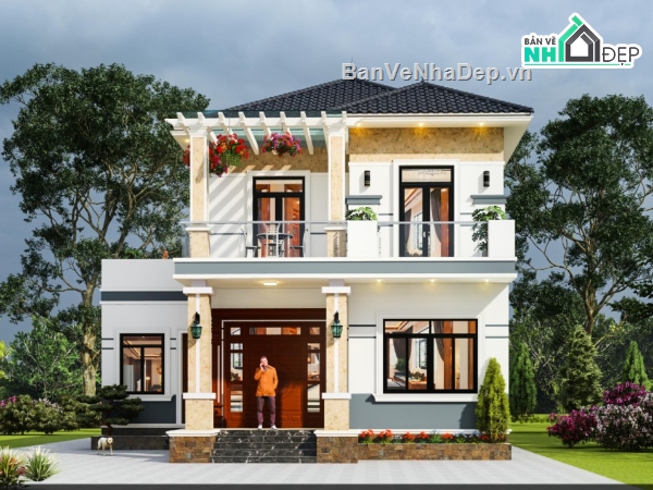 revit biệt thự mái nhật,revit biệt thự đẹp,thiết kế revit biệt thự,file revit nhà đẹp,mẫu revit nhà đẹp,revit nhà phố