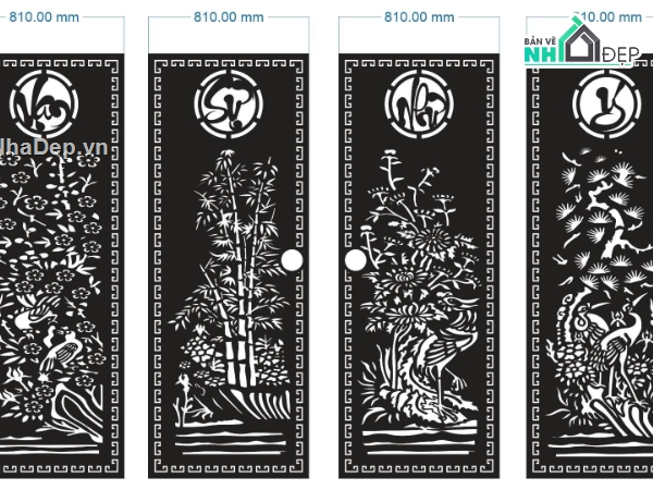 vạn sự như ý,cổng 4 cánh tứ quý,cổng vạn sự như ý