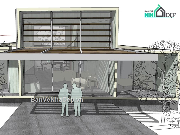 biệt thự 2 tầng,su biệt thự 2 tầng,file sketchup biệt thự 2 tầng,file su biệt thự 2 tầng