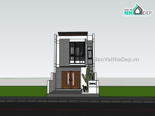 nhà phố 3 tầng,su nhà phố,sketchup nhà phố,su nhà phố 2 tầng