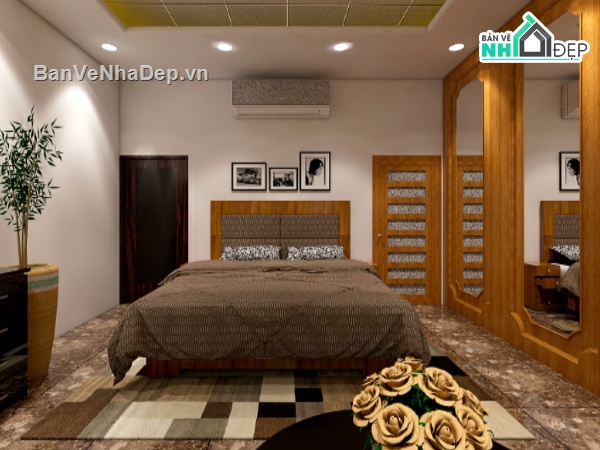 nội thất phòng ngủ,sketchup nội thất phòng ngủ,dựng phòng ngủ 3d