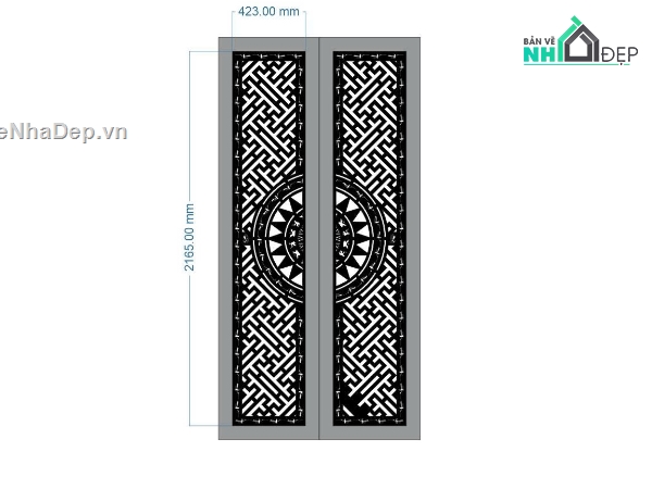 cổng trống đồng cnc,File cổng 2 cánh cnc,cổng trống đồng
