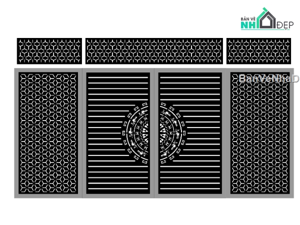 cổng 4 cánh cnc,cổng trống đồng cnc,File cổng 4 cánh cnc