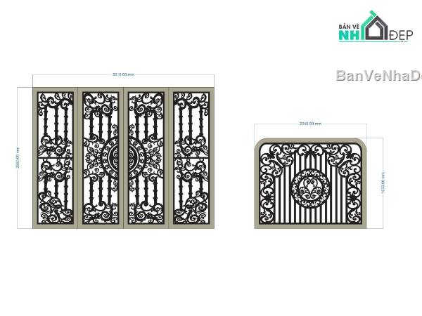 File cổng 2 cánh cnc,cổng phụ cnc,cn cổng 2 cánh