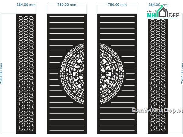 cổng 4 cánh cnc,cổng trống đồng cnc,File cổng 4 cánh cnc