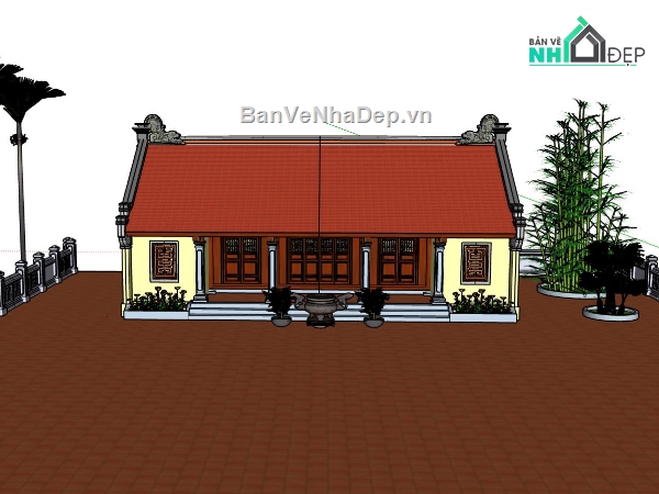 File su nhà thờ,thiết kế nhà thờ sketchup,nhà thờ đẹp