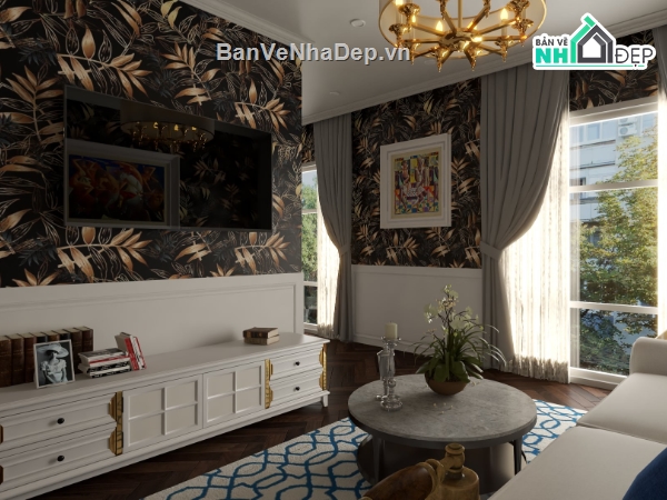 nội thất phòng ngủ,Model nội thất,Model 3d su nội thất phòng ngủ,sketchup nội thất phòng ngủ
