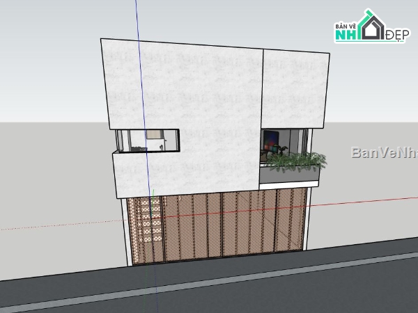 nhà phố 2 tầng,model su nhà phố 2 tầng,phối cảnh nhà phố 2 tầng,thiết kế nhà phố 2 tầng