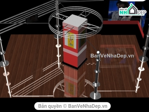 3d max model,Đồ họa 3d max,Model 3d,cột quảng cáo,cột quảng cáo 3d,dựng cột quảng cáo 3dmax