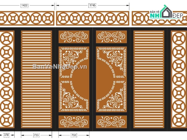 cổng cắt cnc,file hoa văn cổng,cổng cắt cnc hoa văn