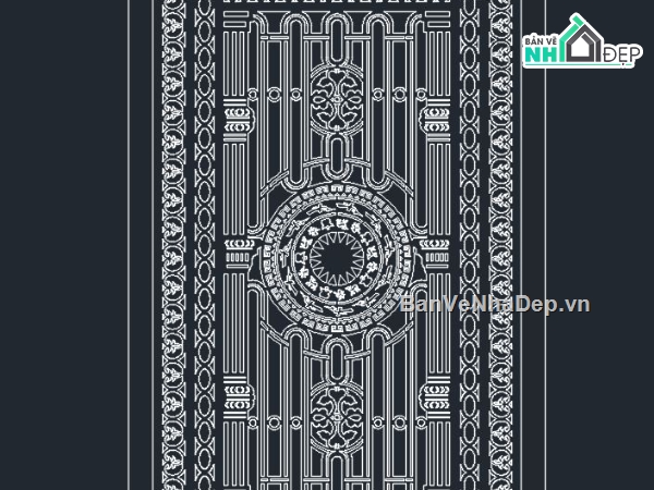 autocad cổng cắt cnc đẹp,thiết kế cổng cnc đẹp,thiết kế mẫu hoa văn cổng cnc