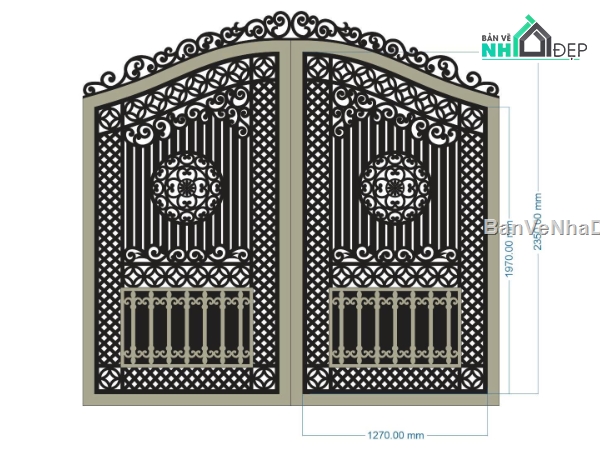 File dxf cổng,File dxf cổng 2 cánh,cổng 2 cánh dxf
