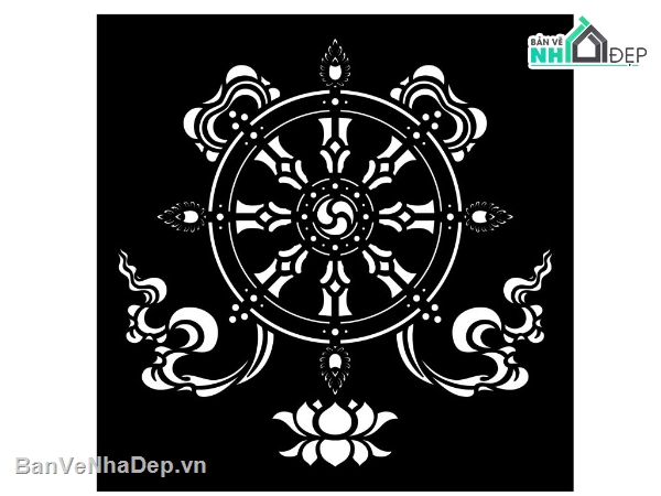 bánh xe cnc,bánh xe pháp luân,file cắt cnc