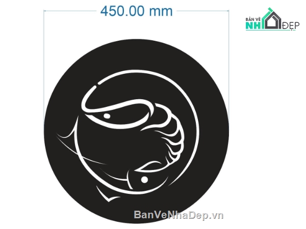 cắt cnc logo,logo tôm cá,file dxf logo thương hiệu