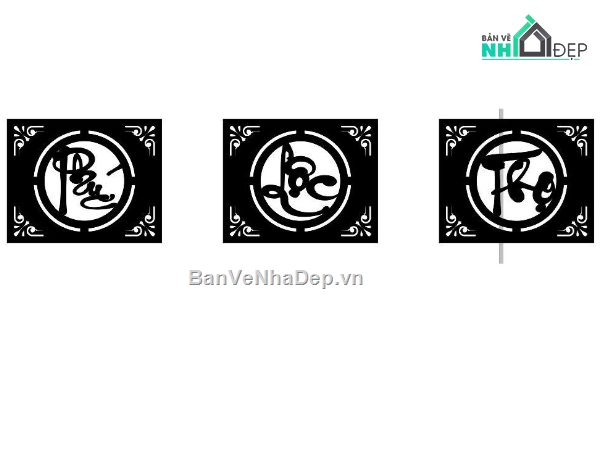 chữ thọ cnc,cnc chữ thọ,cnc chữ phúc,File dxf chữ cnc