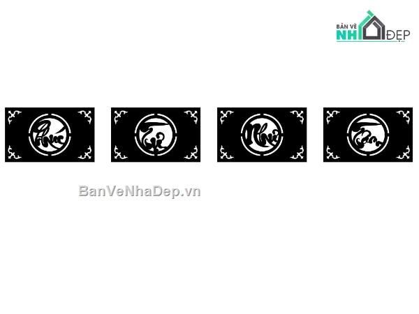 cnc chữ phúc,cổng cnc chữ phúc,chữ phúc cnc,phúc tự như tâm cnc