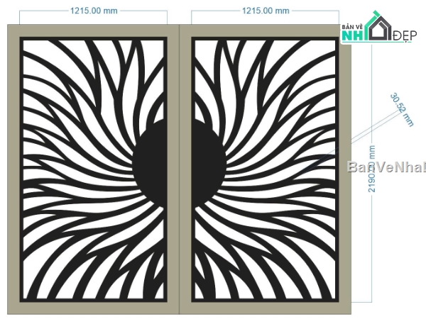 File cổng 2 cánh cnc,mẫu cổng 2 cánh,file cnc cổng 2 cánh