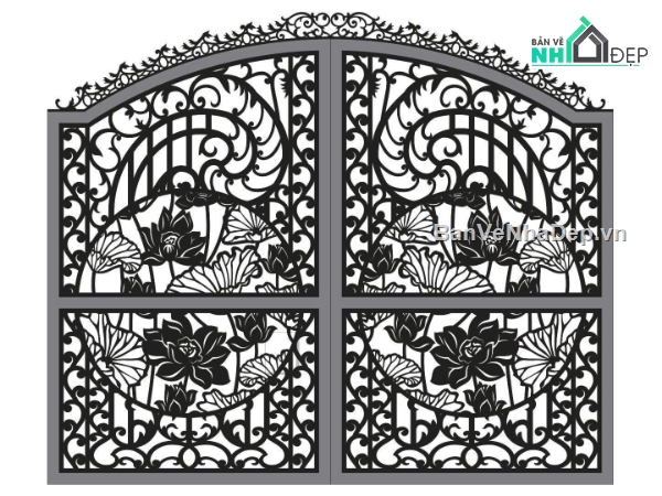 File cổng 2 cánh cnc,mẫu cổng 2 cánh,cnc cổng 2 cánh