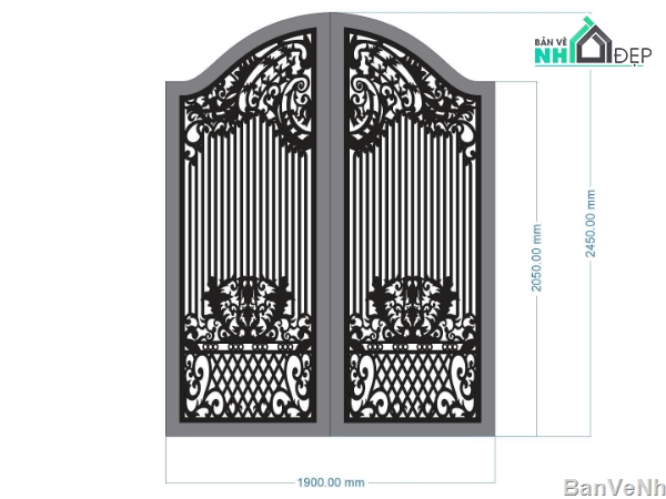 File cổng 2 cánh cnc,cnc 2 cánh,cổng dxf