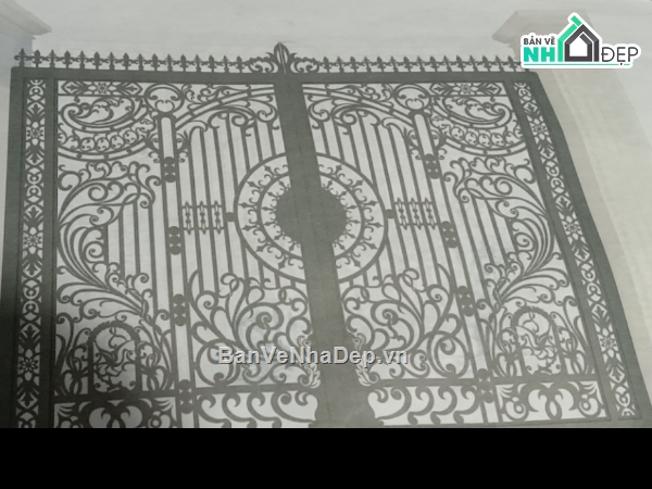 cổng cnc 2 cánh,cắt cnc cổng 2 cánh,file cổng cắt cnc,cnc cổng 2 cánh