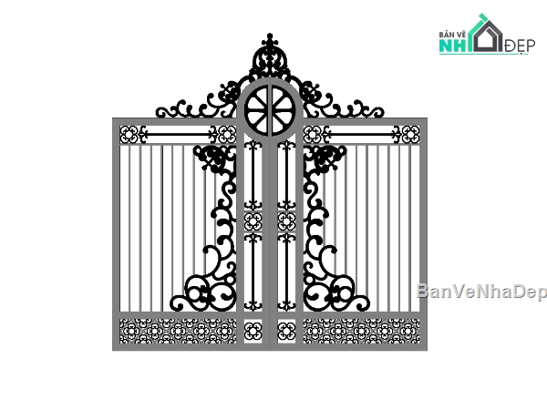 File cổng 2 cánh cnc,cổng dxf,bản vẽ cổng cnc