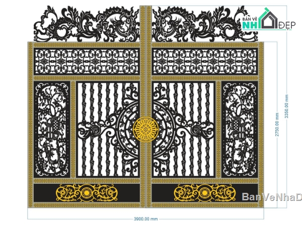 File cổng 2 cánh cnc,cổng dxf,cn cổng 2 cánh