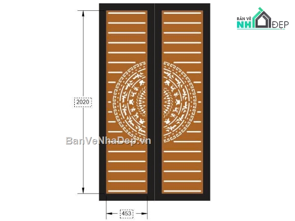 cổng trống đồng cnc,File cổng 2 cánh cnc,cổng trống đồng
