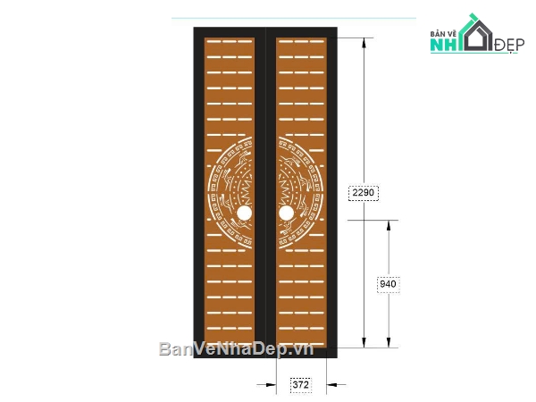 File cổng 2 cánh cnc,cổng trống đồng,cn cổng 2 cánh