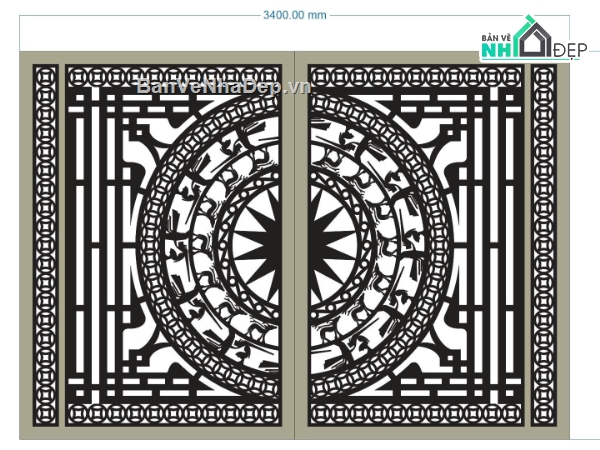 File cổng 2 cánh cnc,cổng dxf,cn cổng 2 cánh